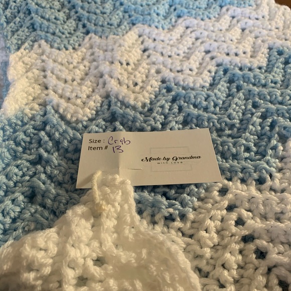 Made by Grandma - Hand Crocheted Crib Blanket - Picture 3 of 7